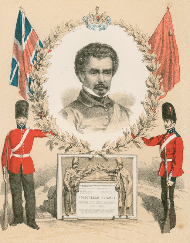 Coldstream gárdisták. Lord Clyde, a Coldstream Guards ezredese alkotó: English School