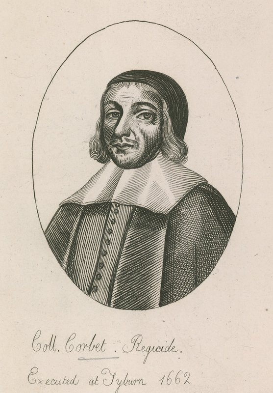 Coll Corbet, Regicide, kivégezték Tyburnben, 1662 alkotó: English School