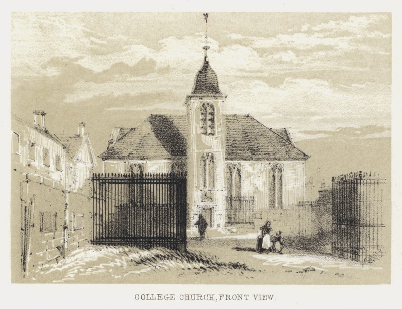College Church, elölnézet (metszet) alkotó: English School