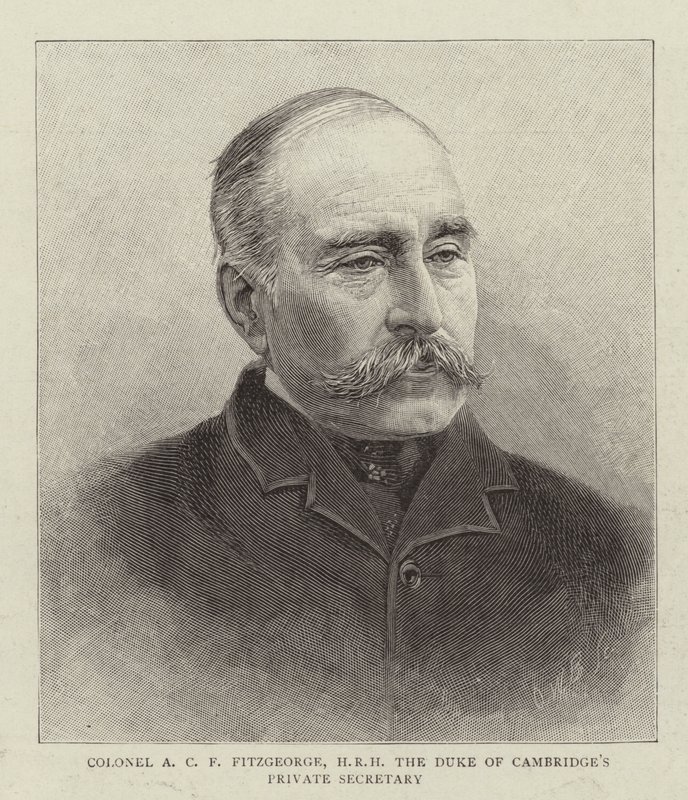 A. C. F. Fitzgeorge ezredes, Cambridge hercegének magántitkára (metszet) alkotó: English School
