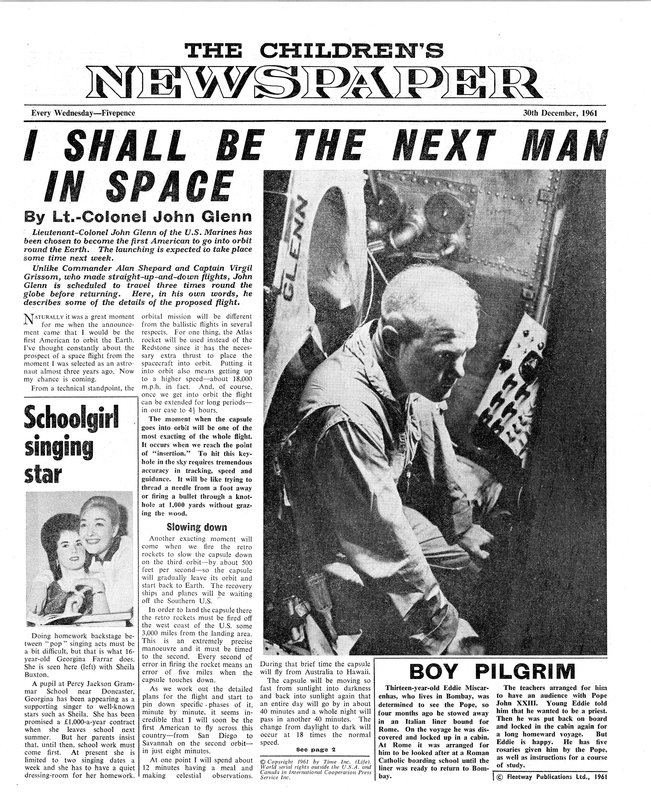 John Glenn ezredes, a 