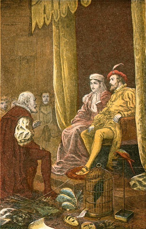 Kolumbuszt Ferdinánd és Izabella fogadta alkotó: English School