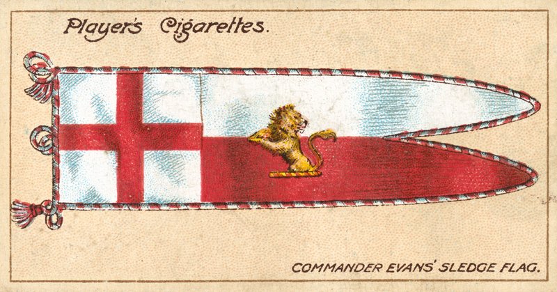 Evans parancsnok szánkózászlója (chromolitho) alkotó: English School