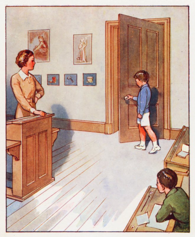 Parancsok: (színes litho): Sétálj az ajtóhoz és csukd be (színes litho). alkotó: English School