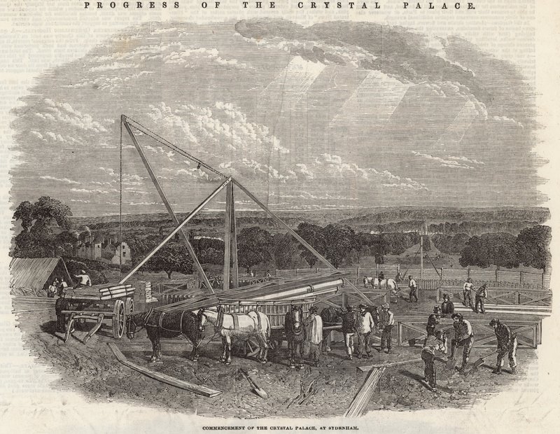 A Crystal Palace kezdete Sydenhamban alkotó: English School