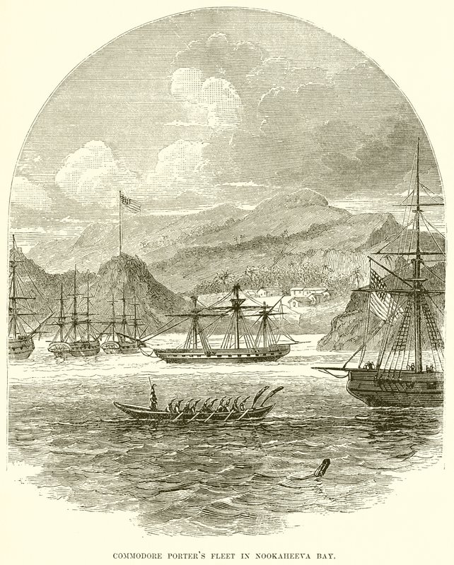 Commodore Porters Flotta a Nookaheeva-öbölben alkotó: English School