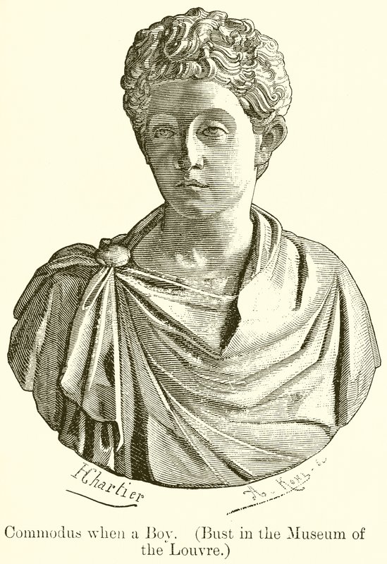 Commodus fiúként. (mellszobor a Louvre Múzeumban) alkotó: English School