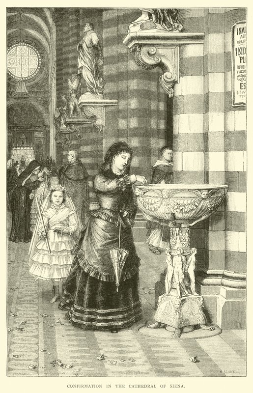 Konfirmáció a sienai székesegyházban alkotó: English School