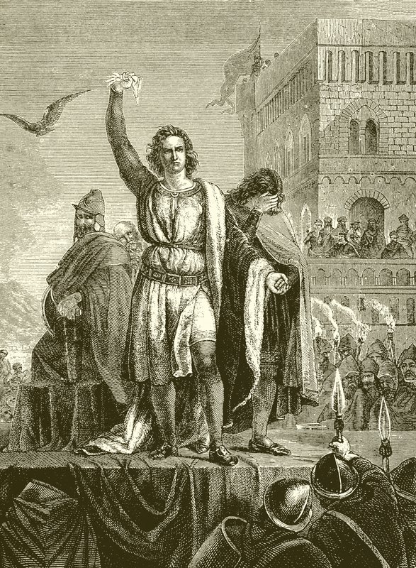 Conradin a nápolyi állványon alkotó: English School