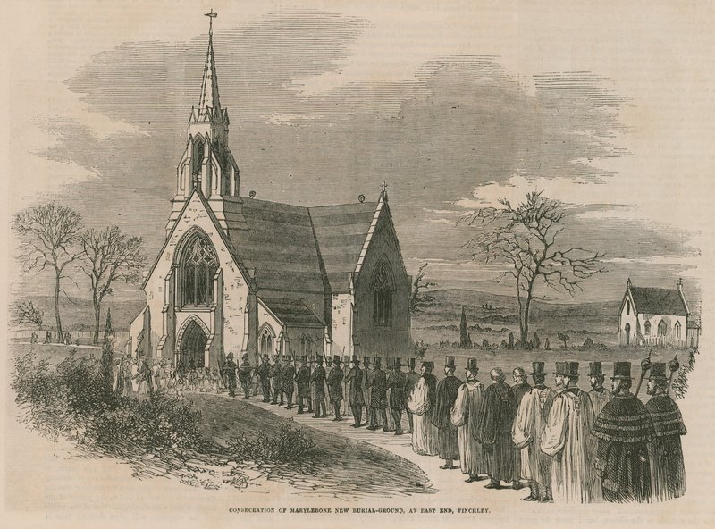 Marylebone új temetőjének felszentelése alkotó: English School