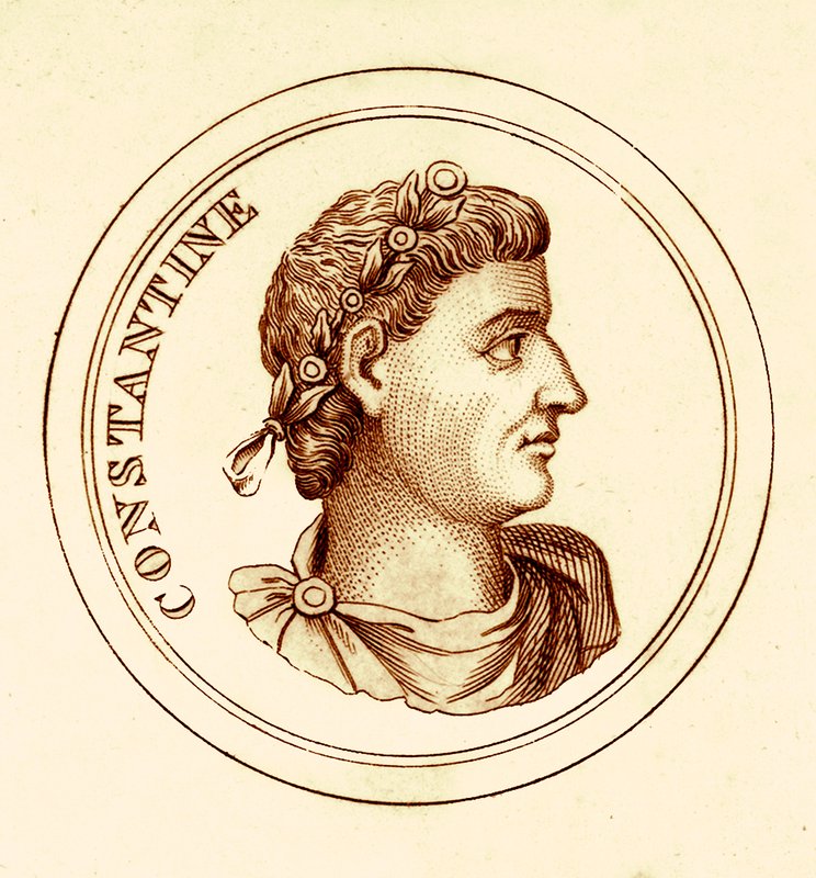 Constantine, illusztráció a The Universal Historical Dictionary-ből, George Crabbtól, 1825-ben (digitálisan javított kép) alkotó: English School