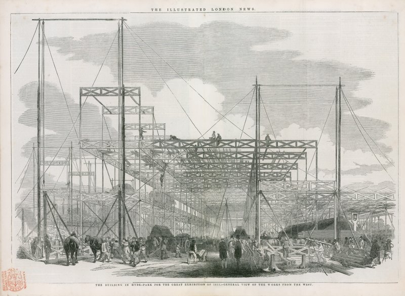 A Kristálypalota építése, 1851-es nagy kiállítás alkotó: English School