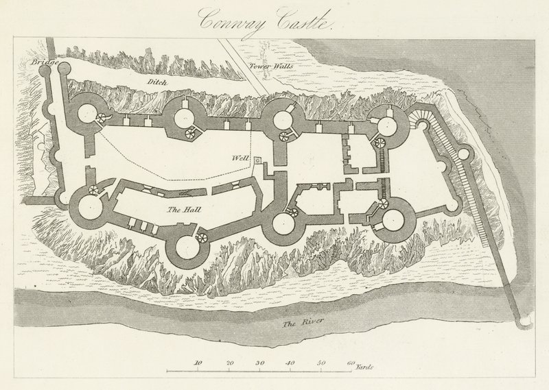 Conway kastély (metszet) alkotó: English School