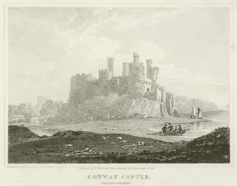 Conway kastély, Caernarvonshire (metszet) alkotó: English School