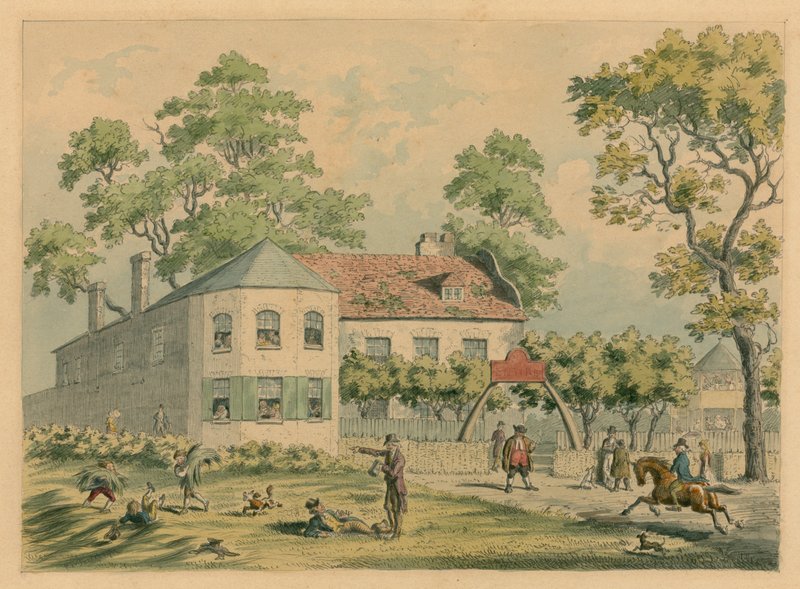 Koppenhágai Ház, London; F W Pailthorpe eredeti akvarellje alkotó: English School