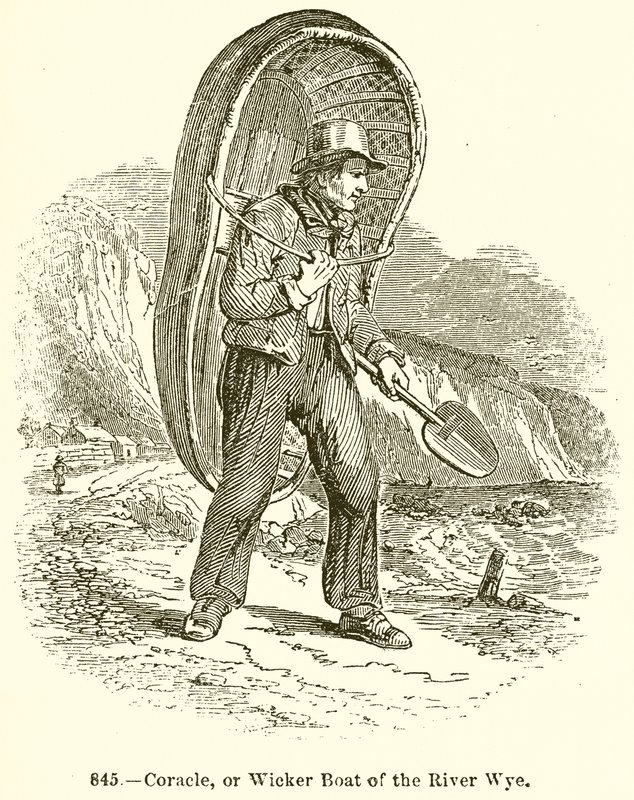 Coracle, vagy a Wye folyó fonott csónakja alkotó: English School