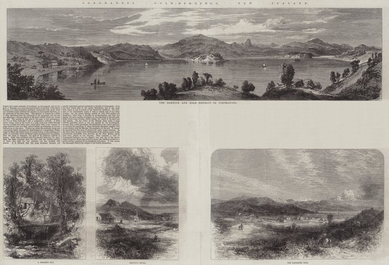 Coromandel Gold-Diggings, Új-Zéland (metszet) alkotó: English School