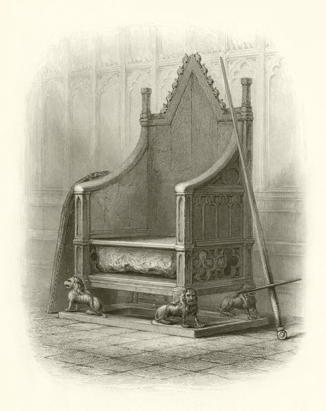 Koronázási szék a Westminster Abbeyben alkotó: English School