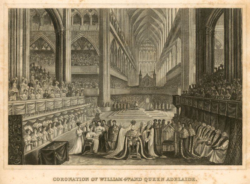 IV. Vilmos király és Adelaide királynő megkoronázása alkotó: English School