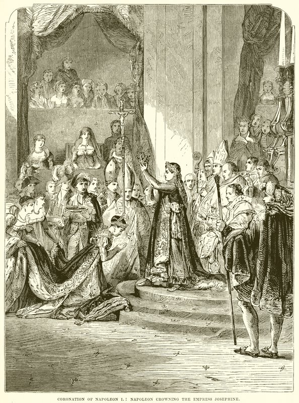 I. Napóleon megkoronázása: Napóleon Josephine császárné koronázása alkotó: English School