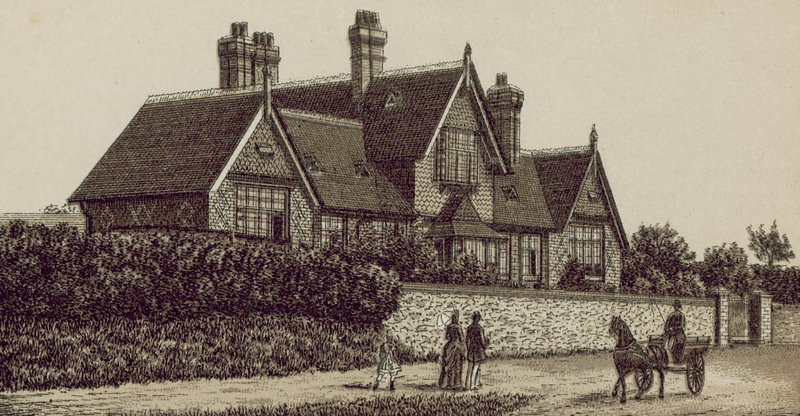 Cottage Hospital, Petersfield (litográfia) alkotó: English School