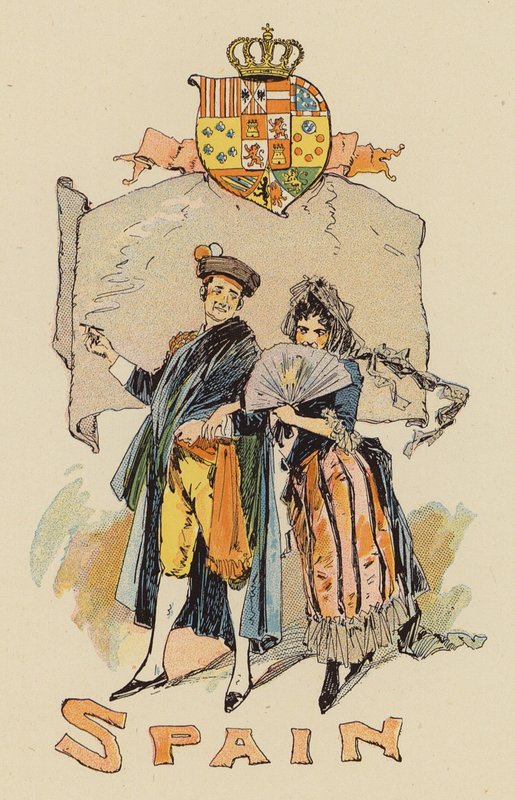 Pár spanyol jelmezben (színes litó) alkotó: English School