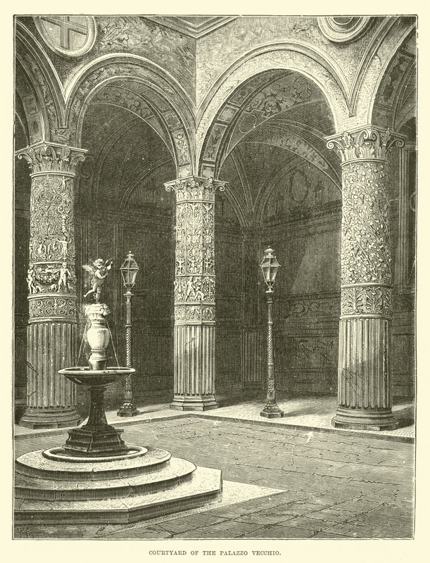 A Palazzo Vecchio udvara alkotó: English School