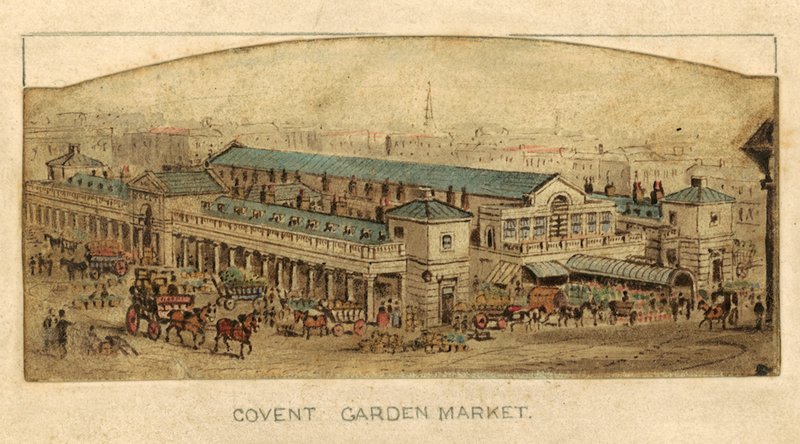 Covent Garden Market, London (wc papíron) alkotó: English School