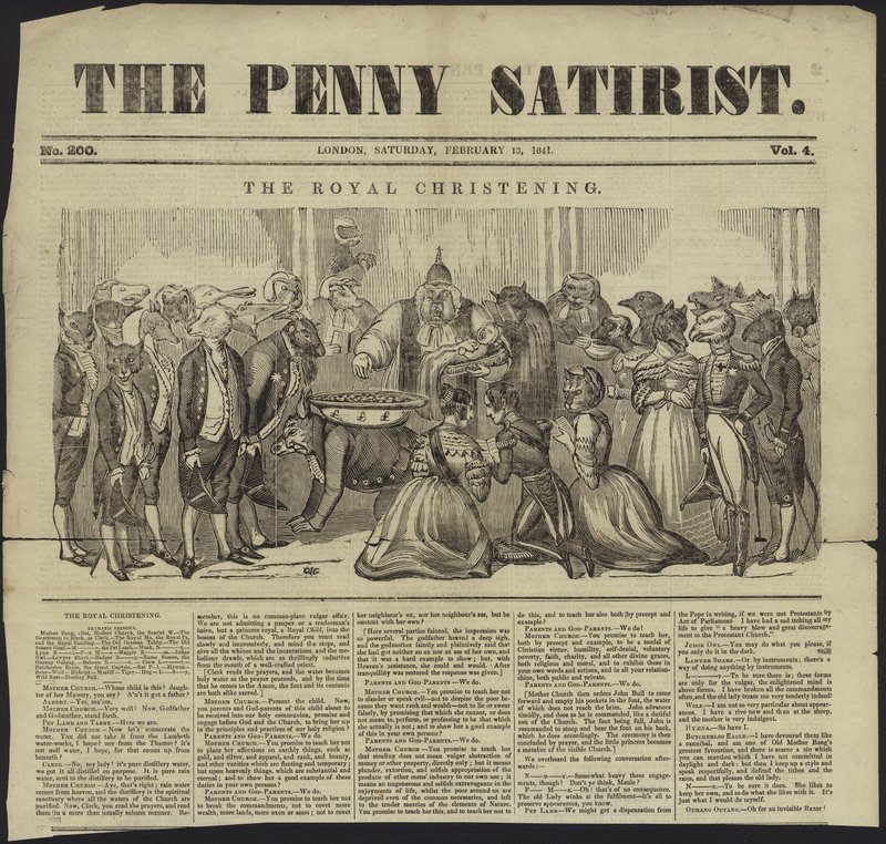 A Penny Satirist borítója alkotó: English School