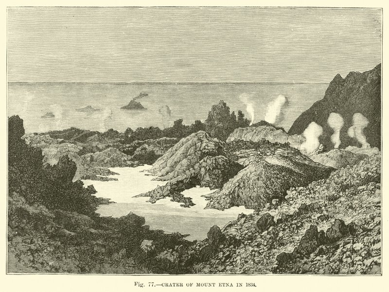 Az Etna krátere 1834-ben alkotó: English School