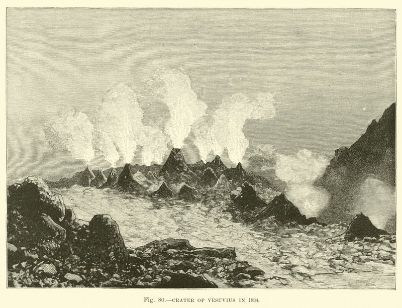 A Vezúv krátere 1834-ben alkotó: English School