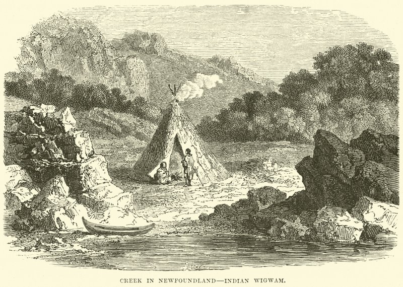 Creek Newfoundlandban, az indiai Wigwam alkotó: English School