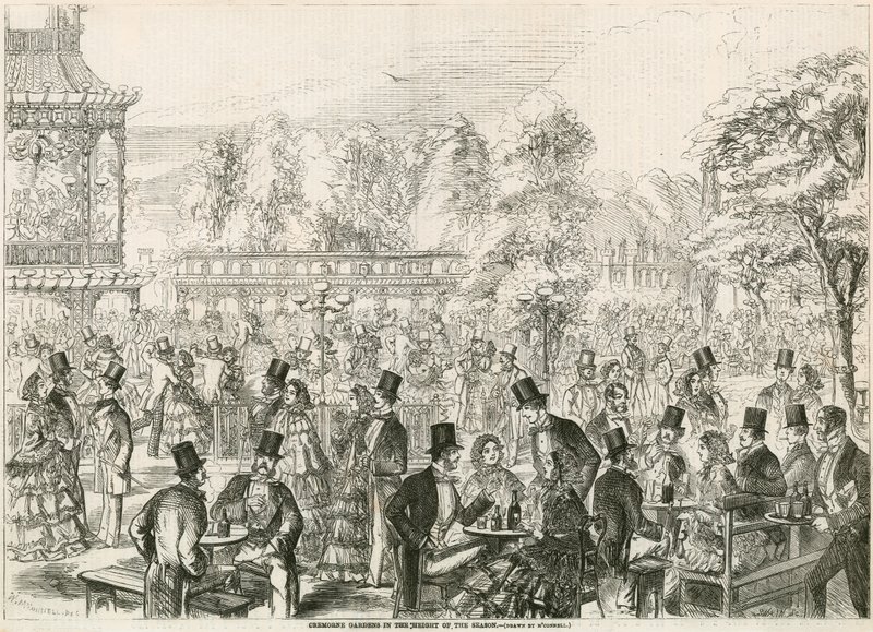 Cremorne Gardens, London, a szezon csúcspontjában alkotó: English School