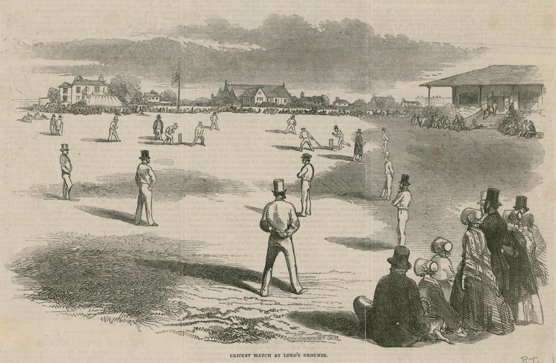 Krikettmérkőzés a Lords Grounds-on alkotó: English School