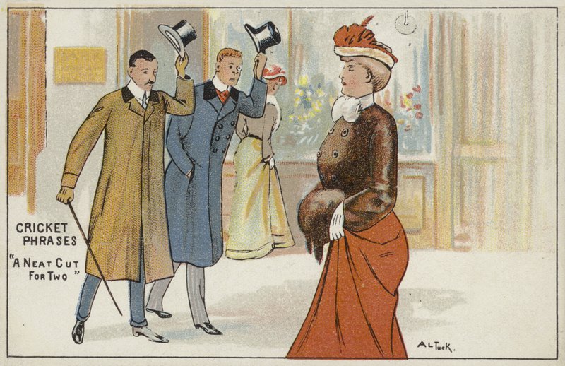 Tücsökkifejezések: "egy ügyes vágás kettőre" (chromolitho) alkotó: English School
