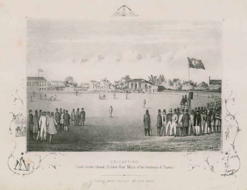 Krikett; Lord Cricket Ground, St Johns Wood; Az urak és a játékosok mérkőzése alkotó: English School