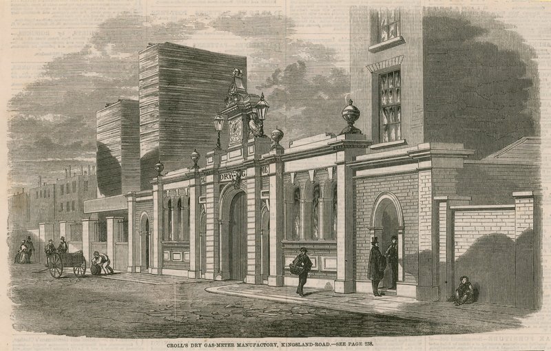 Crolls Dry Gas-Meter Manufactory, Kingsland Road, London alkotó: English School