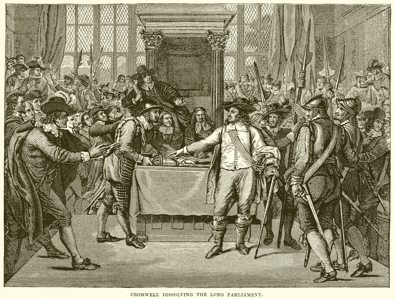 Cromwell feloszlatja a Hosszú Parlamentet alkotó: English School
