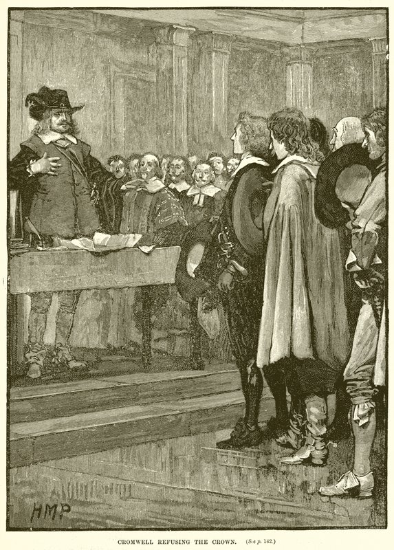 Cromwell megtagadja a koronát alkotó: English School