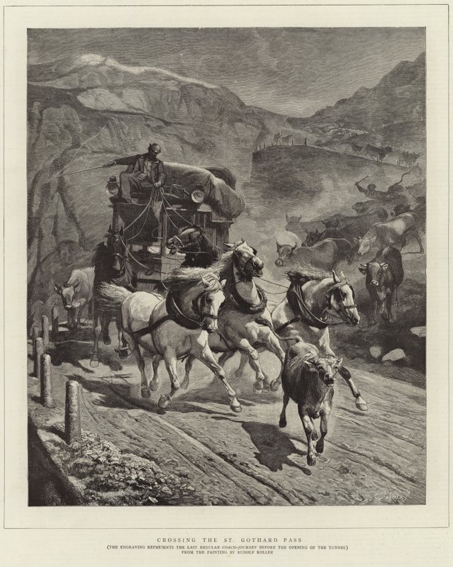 Átkelés a St Gotthard-hágón alkotó: English School