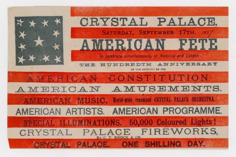Crystal Palace, amerikai ünnepség, 1887. szeptember 17 alkotó: English School