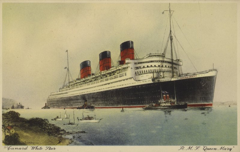 Cunard White Star Line bélés RMS Queen Mary alkotó: English School