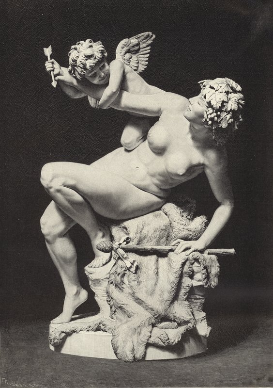Cupido és Bacchante alkotó: English School