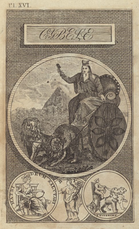 Cybele, ókori anatóliai, görög és római földistennő (metszet) alkotó: English School