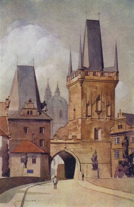 Csehszlovákia: Praha, Károly-híd (színes litho) alkotó: English School