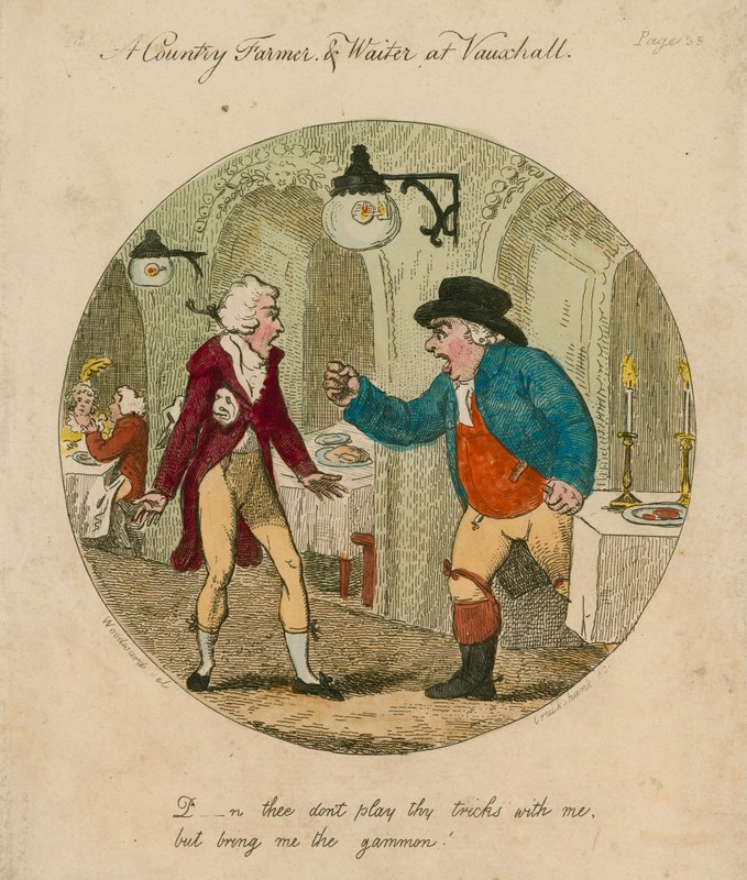 D – ne játssz velem trükköket, hanem hozd el nekem a gammont; Vauxhall Gardens, London alkotó: English School