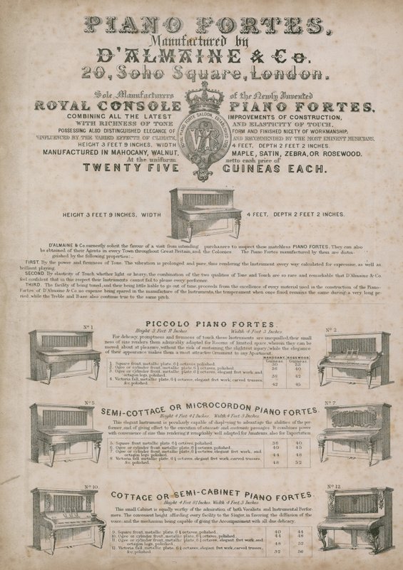 DAlmains Piano Manufacturers, Soho Square alkotó: English School