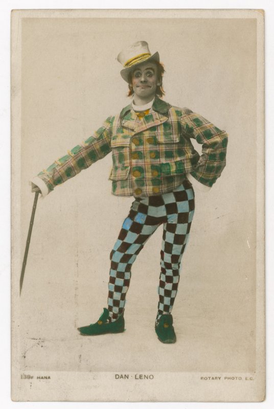 Dan Leno, a bolondok királya, mint Idle Jack a Dick Whittingtonban alkotó: English School