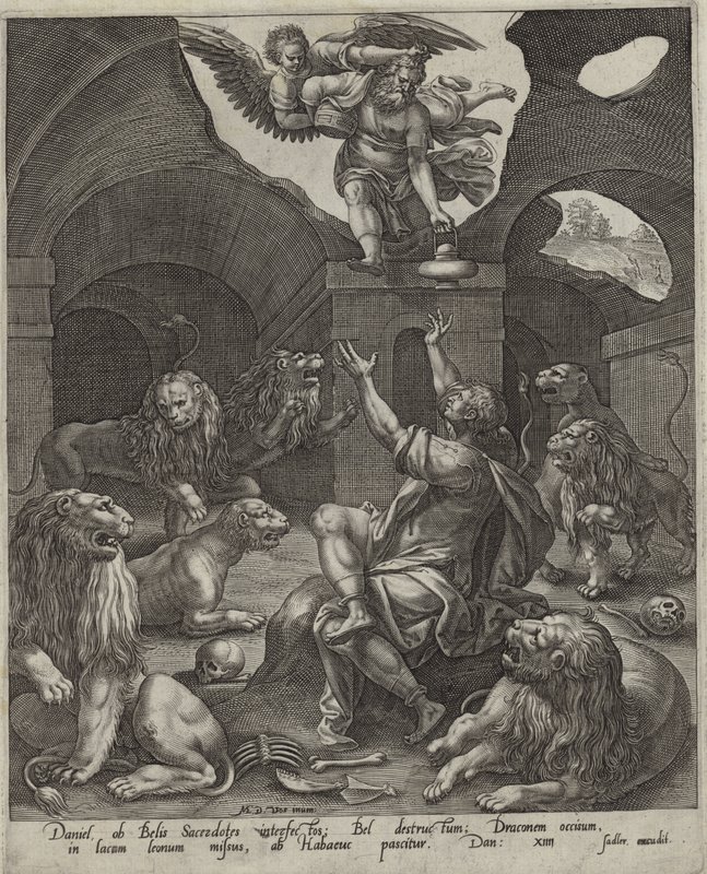 Daniel az oroszlánok barlangjában alkotó: English School