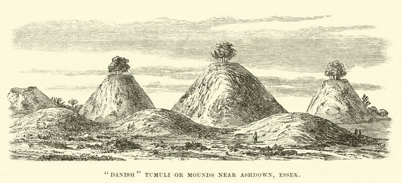 Dán Tumuli vagy Mounds közelében Ashdown, Essex alkotó: English School